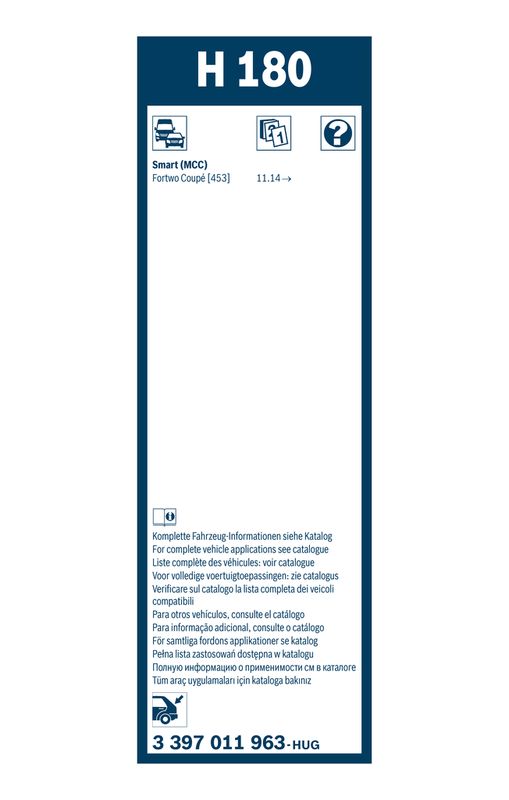 BOSCH Viskerblad H180 Bagrude